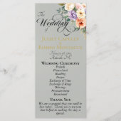 Frühlingsflorales - Salbei-Hochzeit Programm (Vorderseite)