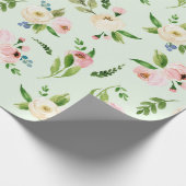 Frühlingsfloralfarbenes Hochzeitspapier Geschenkpapier (Ecke)