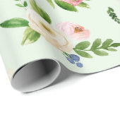 Frühlingsfloralfarbenes Hochzeitspapier Geschenkpapier (Rolleneckpunkt)