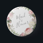 Frühlingsfloralmutter der Groom-Taste Button<br><div class="desc">Benutzerdefiniert</div>