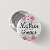 Frühlingsfloralmutter der Groom-Taste Button (Vorne & Hinten)