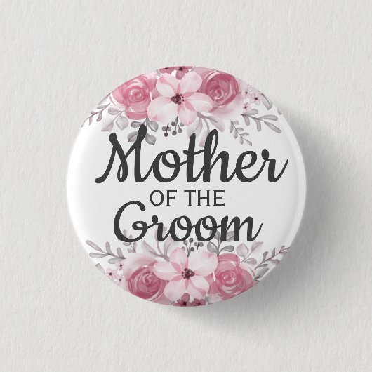 Frühlingsfloralmutter der Groom-Taste Button (Vorderseite)