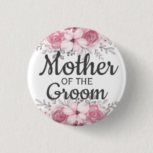 Frühlingsfloralmutter der Groom-Taste Button