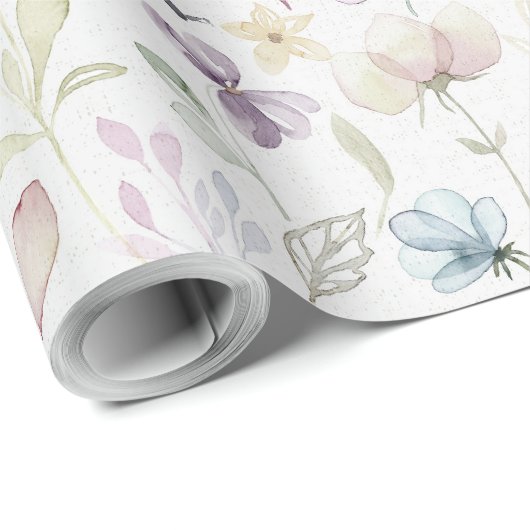 Frühlingsfloralwiese Geschenkpapier (Rolleneckpunkt)