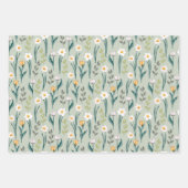 Frühlingsflorendrüdel und Tulip Muster Geschenkpapier Set (Vorderseite 3)