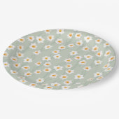 Frühlingsflorendrüdel und Tulip Muster Pappteller (Schrägansicht)