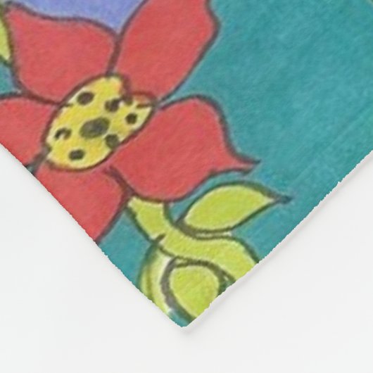 Frühlingsflorengarten Fleecedecke (Ecke)