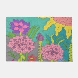 Frühlingsflorengarten Fußmatte