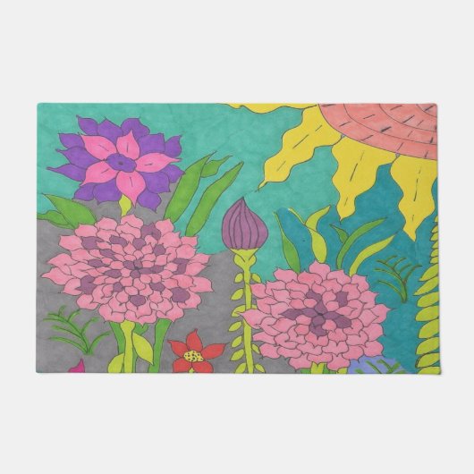 Frühlingsflorengarten Fußmatte (Vorderseite)
