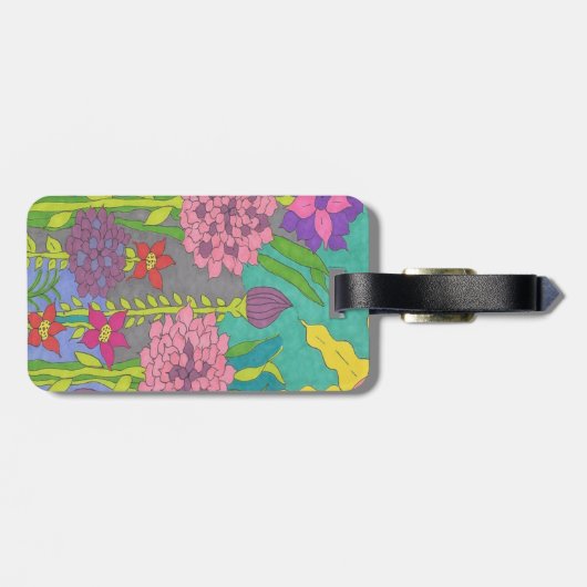 Frühlingsflorengarten Gepäckanhänger (Rückseite horizontal)