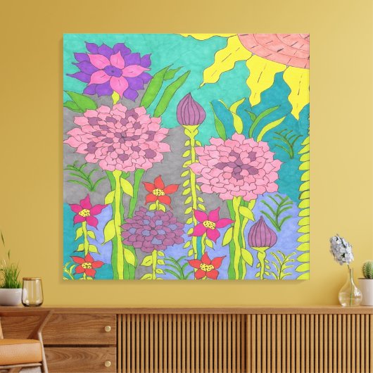 Frühlingsflorengarten Leinwanddruck (Insitu (Wohnzimmer))