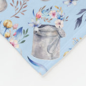 Frühlingsflorengarten Patchwork Fleece Blanket (Ecke)
