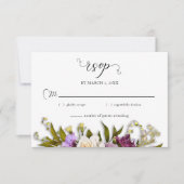 Frühlingsflorengarten Rustikale Hochzeit RSVP Karte (Vorderseite)