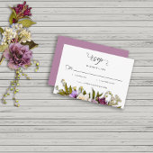 Frühlingsflorengarten Rustikale Hochzeit RSVP Karte