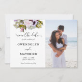 Frühlingsflorengarten Rustikale Hochzeit Save The Date (Vorderseite)