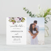 Frühlingsflorengarten Rustikale Hochzeit Save The Date (Stehend Vorderseite)