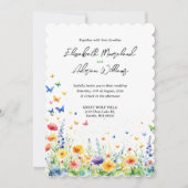 Frühlingsflorengarten Schmetterlinge Einladung (Vorderseite)