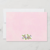 Frühlingsflorenrosa Hochzeitsfeier Probe & Abendes Einladung (Rückseite)