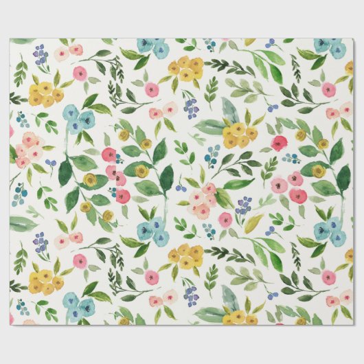 Frühlingsflorentapier Geschenkpapier (Flach)
