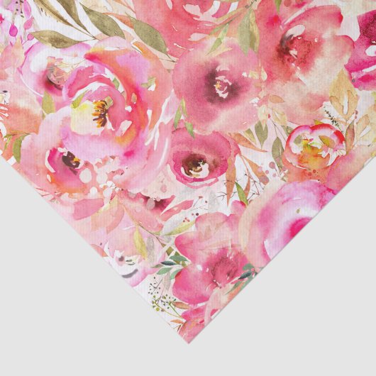 Frühlingsflorentonpapier - frische Blüten Seidenpapier (Ausschnitt)