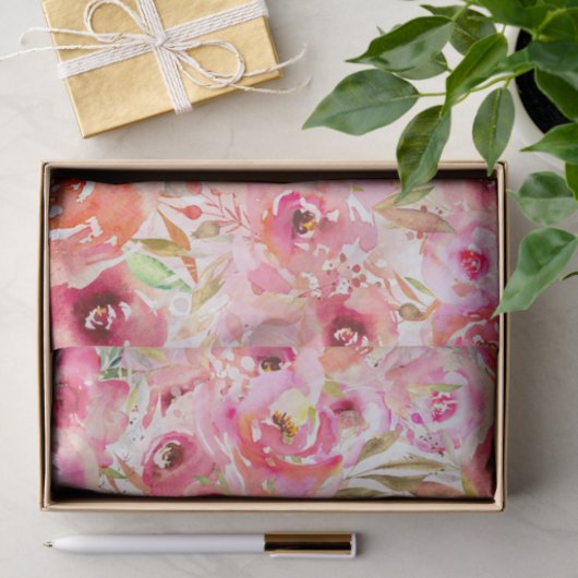 Frühlingsflorentonpapier - frische Blüten Seidenpapier (Geschenk)