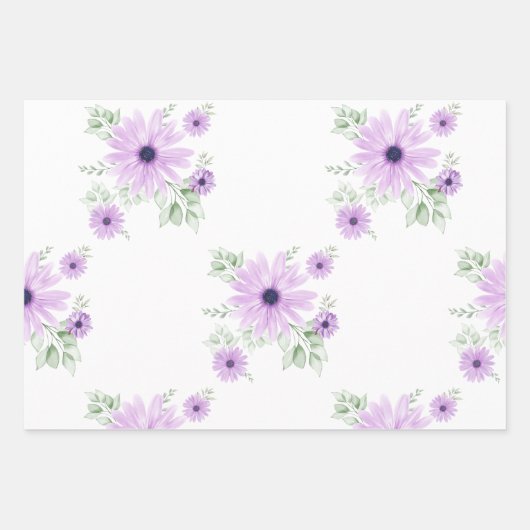 Frühlingsflorentopapier - elegant geschenkpapier set (Vorderseite)