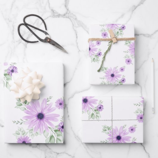 Frühlingsflorentopapier - elegant geschenkpapier set (Vorderseite)