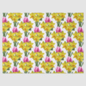 Frühlingsflorentücher und Tulpenpapier Seidenpapier (Vorderseite)