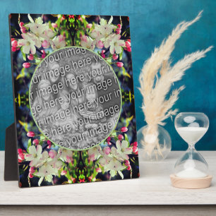 Frühlingsflöße Crabappelblüten hinzufügen Ihr Foto Fotoplatte