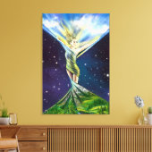 Frühlingsfrau Canvas Print Leinwanddruck (Insitu (Wohnzimmer))