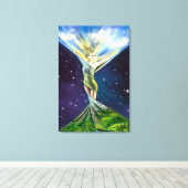 Frühlingsfrau Canvas Print Leinwanddruck (Insitu (Holzboden))