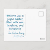 Frühlingsfreude & Ostergrüße Postkarte (Rückseite)