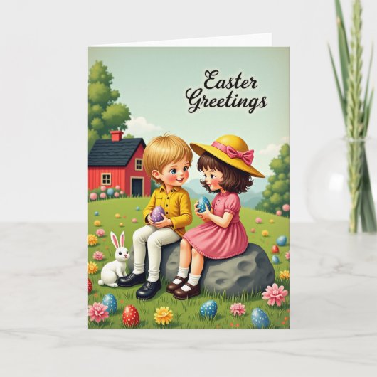 Frühlingsfreude Ovoide Karte (Vorderseite)