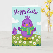 Frühlingsfreude Vogel Freund Karte (Gelbe Blume)