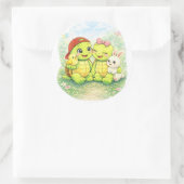 Frühlingsfreunde Runder Aufkleber (Tasche)