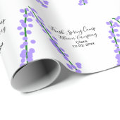 Frühlingsfrische Camping-Lavendelblumen Name Datum Geschenkpapier (Rolleneckpunkt)