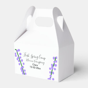 Frühlingsfrische Camping-Lavendelblumen Name Datum Geschenkschachtel