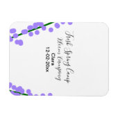 Frühlingsfrische Camping-Lavendelblumen Name Datum Magnet (Horizontal)
