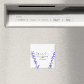 Frühlingsfrische Camping-Lavendelblumen Name Datum Magnet (In Situ (Geschirrspüler))