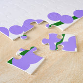 Frühlingsfrische Camping-Lavendelblumen Name Datum Puzzle (Seite)