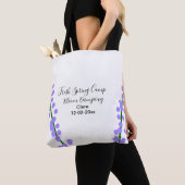 Frühlingsfrische Camping-Lavendelblumen Name Datum Tasche (Von Nahem)