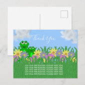 Frühlingsfrosch Danke Postkarte (Vorne/Hinten)