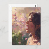 Frühlingsfrösche Surreal Postkarte (Vorne/Hinten)