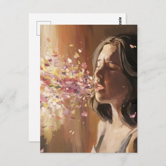 Frühlingsfrösche Surreal Postkarte (Vorne/Hinten)