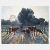 Frühlingsfrost Elioth Gruner 1919 australische Kun Fleecedecke (Vorderseite (Horizontal))