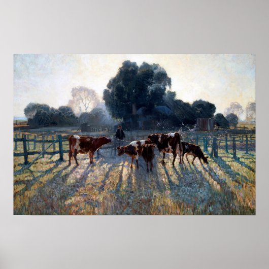 Frühlingsfrost Elioth Gruner 1919 australische Kun Poster (Vorne)