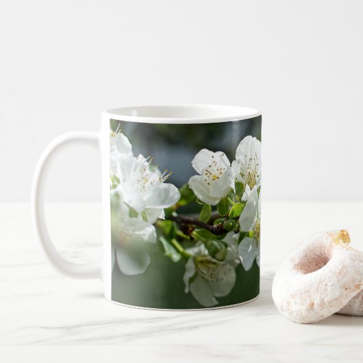 Frühlingsfruchtblüten Tasse (Mit Donut)