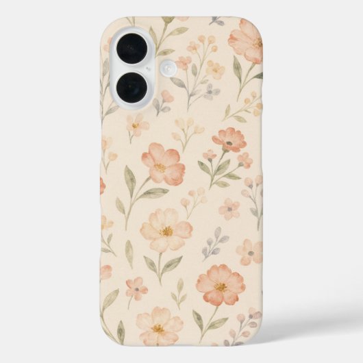 Frühlingsgarten-Aquarell-Blumenhülle Case-Mate iPhone Hülle (Rückseite)