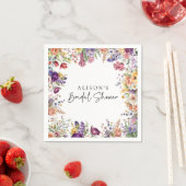 Frühlingsgarten Blumen Brautparty Serviette (Beispiel)