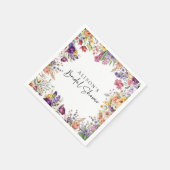 Frühlingsgarten Blumen Brautparty Serviette (Ecke)